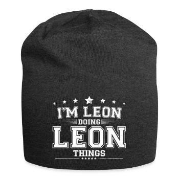 Leon - Jersey Beanie - charcoal grey - Front