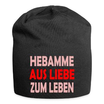 Hebamme - Jersey-Beanie - Schwarz - Vorne