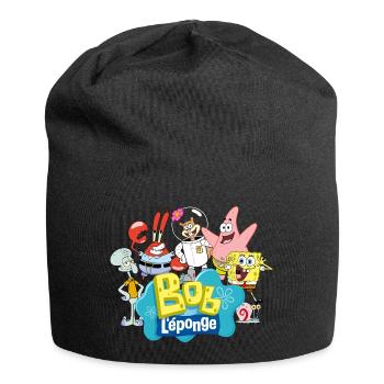 Bob l'Éponge Spongebob Patrick Sandy Krabs Carlo - Bonnet en jersey - noir - Devant