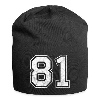 Anzahl 81 - Jersey-Beanie - Schwarz - Vorne