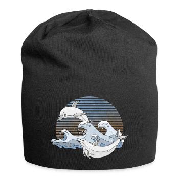 Delphine - Jersey-Beanie - Schwarz - Vorne