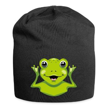 Grenouille chanceuse - Bonnet en jersey - noir - Devant