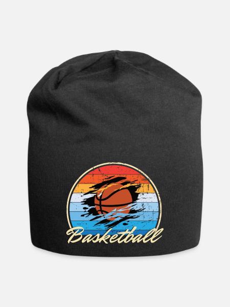 Basketball playing Basket ball vintage Geschenk - Jersey-Beanie - Schwarz