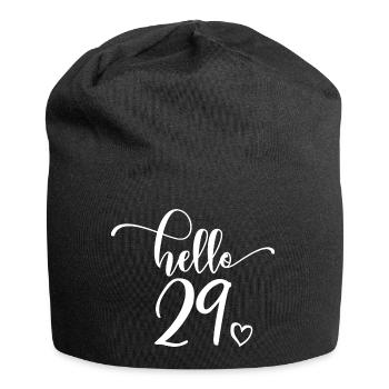 Hello 29 - Mignon cadeau de 29e anniversaire pour femmes - Bonnet en jersey - noir - Devant