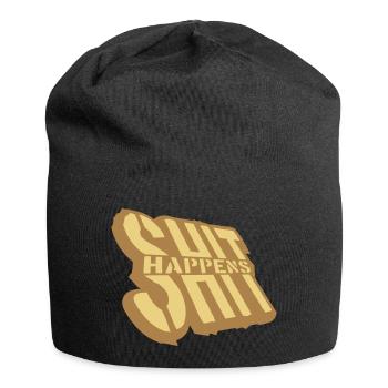 Misfortune Saying Shit happens - Jersey Beanie - black - Front
