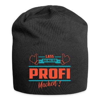 Lass das mal den Profi machen - Jersey-Beanie - Schwarz - Vorne