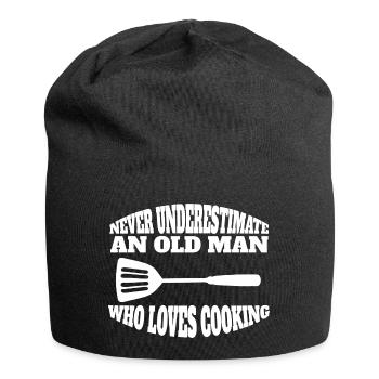 Cooking Cook Funny Baker Gift Hobby Chef - Jersey Beanie - black - Front