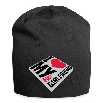 J’aime ma petite amie - Bonnet en jersey - noir - Devant