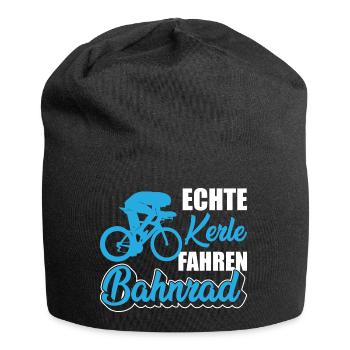 Echte Kerle Fahren Bahnrad - Jersey-Beanie - Schwarz - Vorne