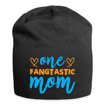 One fangtastic mom - Halloween-Humor - Jersey-Beanie - Schwarz - Vorne
