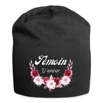 témoin d'amour - Bonnet en jersey - noir - Devant