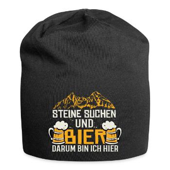 Steine und Bier - Geologe Petrologie Geologie - Jersey-Beanie - Schwarz - Vorne