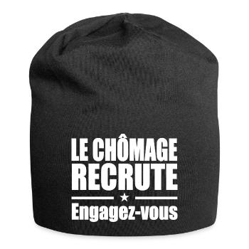 Le Chômage Engagez-vous - Bonnet en jersey - noir - Devant