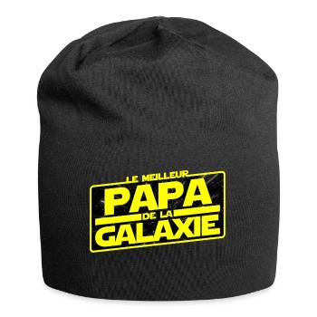 Le Meilleur Papa de la Galaxie - Bonnet en jersey - noir - Devant