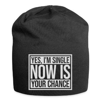 célibataire maintenant votre chance - Bonnet en jersey - noir - Devant