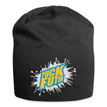 puck futin logo design - Jersey Beanie - black - Front