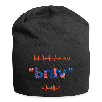 Design de Noël amusant pour tout le monde! - Bonnet en jersey - noir - Devant