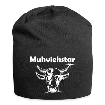 Muhviehstar - Bauer Kühe Witzig - Jersey-Beanie - Schwarz - Vorne