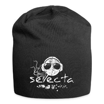 Selecta - DJ Musique Reggae Vintage de Jamaïque - Bonnet en jersey - noir - Devant