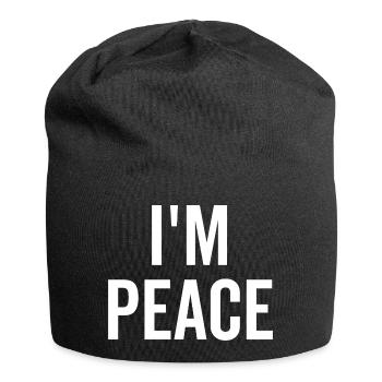 Ich bin Frieden - Jersey-Beanie - Schwarz - Vorne