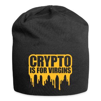 crypto is for virgins - Jersey Beanie - black - Front