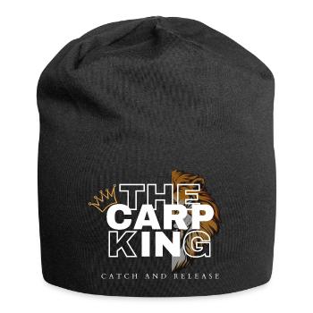 Le design du roi de la carpe - Bonnet en jersey - noir - Devant