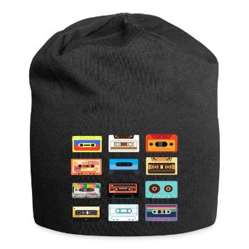 Classic cassette music cassettes - Jersey Beanie - black - Front