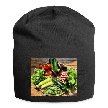 légumes - Bonnet en jersey - noir - Devant
