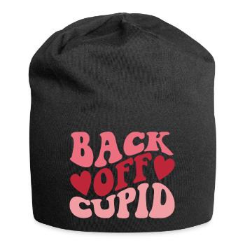 Back off Cupid - Valentine Love - Jersey Beanie - black - Front