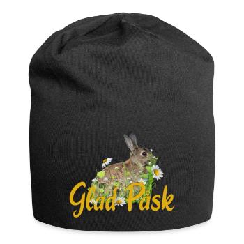 glad pask Frohe Ostern - Jersey-Beanie - Schwarz - Vorne
