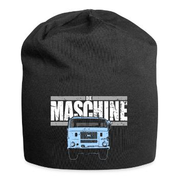 W50 - Die Maschine - Jersey-Beanie - Schwarz - Vorne
