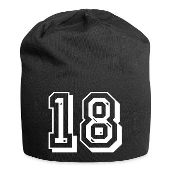 18th birthday of legal age - Jersey Beanie - black - Front