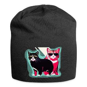 cool cats - Jersey-Beanie - Schwarz - Vorne