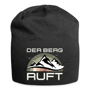 Der Berg ruft bunt Vintage - Jersey-Beanie - Schwarz - Vorne