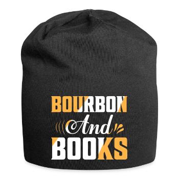 Bourbon And Books Drinking Whiskey - Jersey Beanie - black - Front