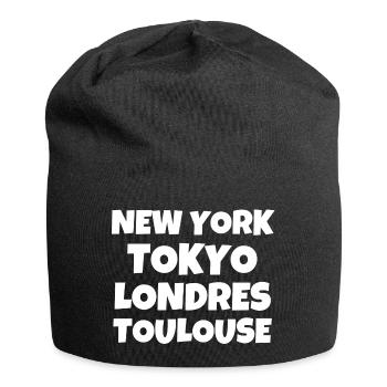 Toulouse, j aime Toulouse, Occitanie - Bonnet en jersey - noir - Devant
