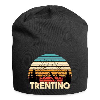 Trentin, montagnes, tyrol du sud, Alpes, marche à pied - Bonnet en jersey - noir - Devant