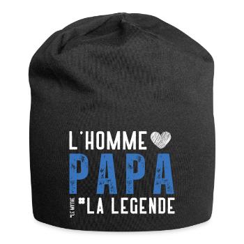 Papa, Homme, Mythe, Légende - Cadeau papa - Bonnet en jersey - noir - Devant