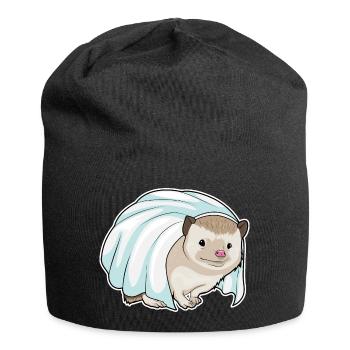 Mariage au voile de mariée hérisson - Bonnet en jersey - noir - Devant