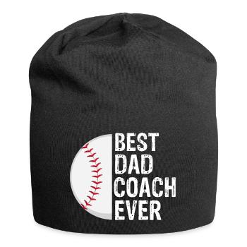 Best Dad Coach Ever Funny Baseball Sport Lovers - Jersey Beanie - black - Front