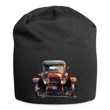 Die Faszination für Oldtimer - Jersey-Beanie - Schwarz - Vorne