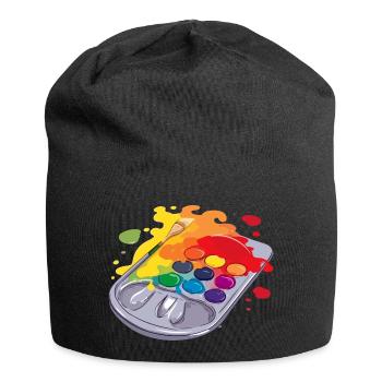 Palette de peinture n°2 - Bonnet en jersey - noir - Devant