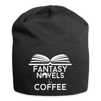 Book Lover Fantasy Novels and Coffee - Jersey Beanie - black - Front