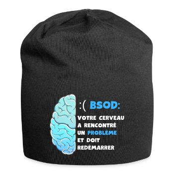 Votre cerveau a rencontré un problème. BSOD - Bonnet en jersey - noir - Devant