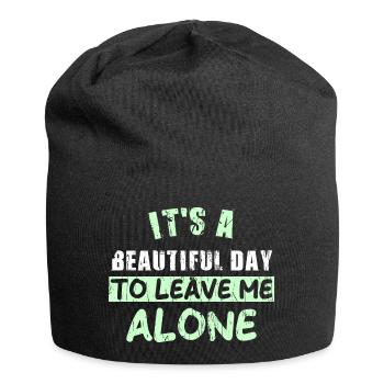 C’EST UNE BELLE JOURNÉE POUR ME LAISSER TRANQUILLE - Bonnet en jersey - noir - Devant