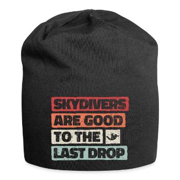 Funny Skydiver Quote: Perfect Gift! - Jersey Beanie - black - Front