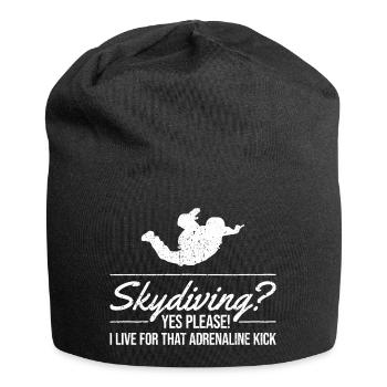 Sky Dive Fever Design. Perfect Adrenaline Gift - Jersey-Beanie - Schwarz - Vorne