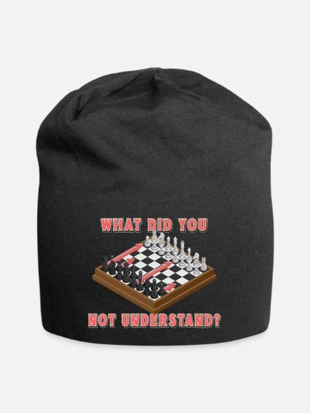Qu’est-ce que vous n’avez pas compris ? Coups d’échecs - Bonnet en jersey - noir
