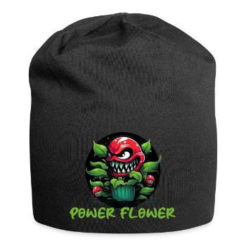 Power Flower Plant - Jersey Beanie - black - Front