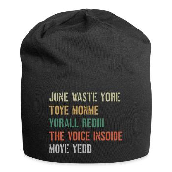 JONE WASTE YORE TOYE MONME YORALL REDIII THE VOICE - Jersey Beanie - black - Front